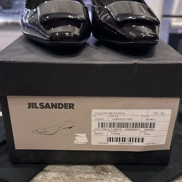 Vintage Jil Sander Burgundy Patent Leather Square-Toe Pumps – Size 8 – Italy - Picture 11 of 12